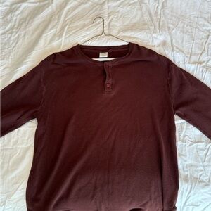 Urban Outfitters Henley Large Long Sleeve
